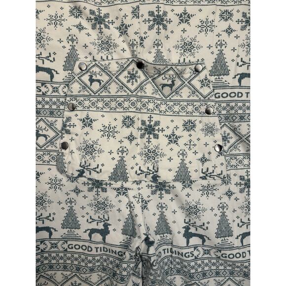 Hearth & Hand with Magnolia "Good Tidings" Union Suit Men’s Medium Green/White - Picture 5 of 7